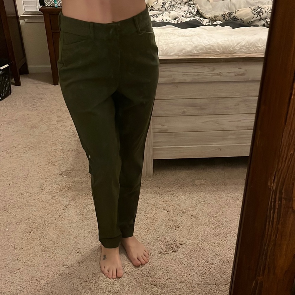 Old Navy Olive Green Pixie Pants - image 1